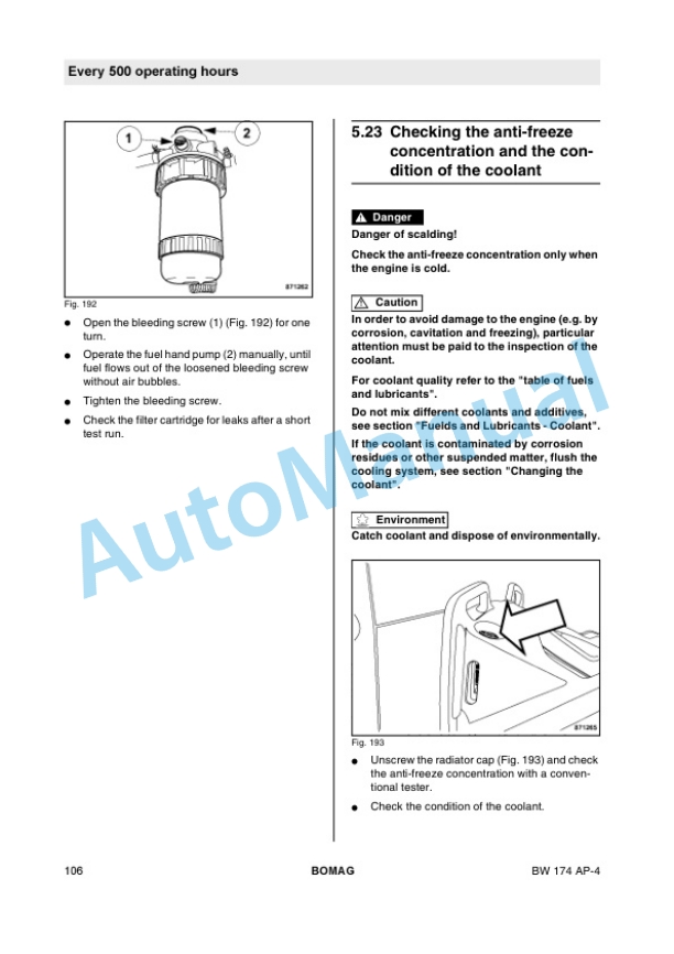 Bomag BW 174 AP-4 Tandem Vibratory Roller Operating and Maintenance Instructions 00806401 4 Bomag BW 174 AP-4 Tandem Vibratory Roller Operating and Maintenance Instructions 00806401 - Image 4