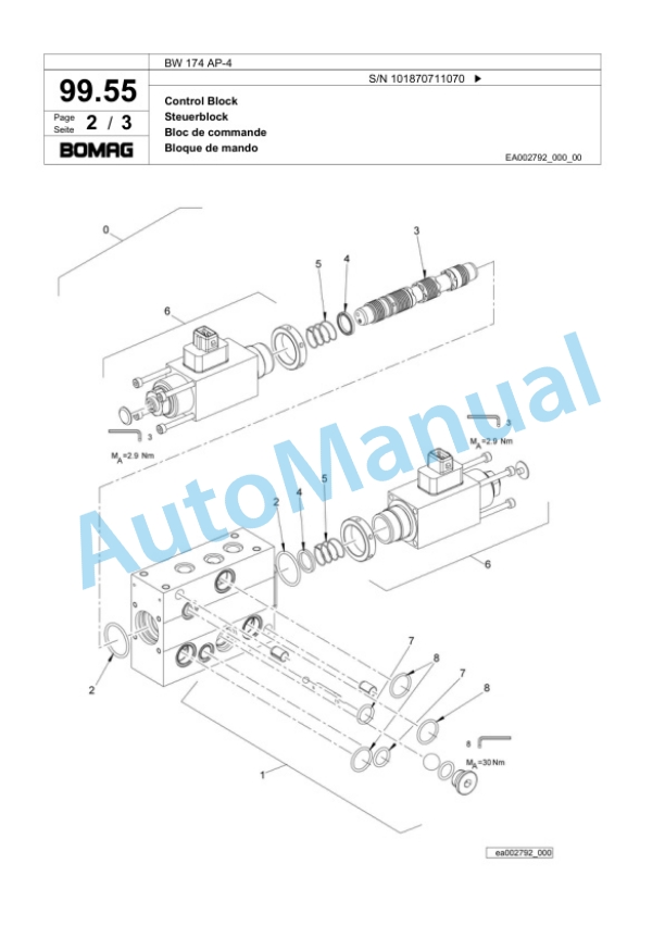 Bomag BW 174 AP-4 Tandem Vibratory Roller Spare Parts Catalogue 00818847 3 Bomag BW 174 AP-4 Tandem Vibratory Roller Spare Parts Catalogue 00818847-3