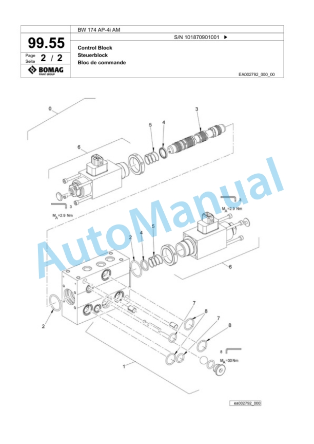 Bomag BW 174 AP-4i AM Tandem Vibratory Roller Spare Parts Catalogue 00824627 3 Bomag BW 174 AP-4i AM Tandem Vibratory Roller Spare Parts Catalogue 00824627-3