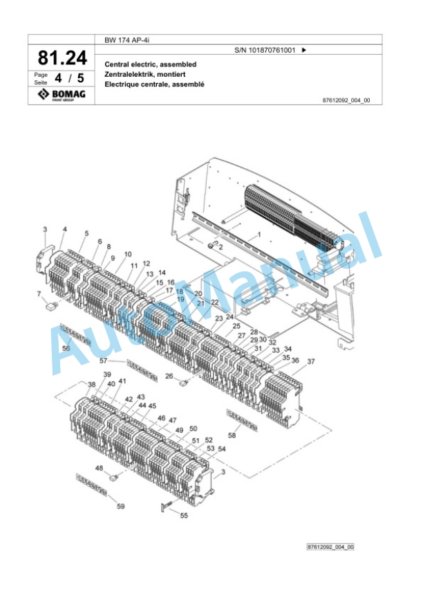 Bomag BW 174 AP-4i Tandem Vibratory Roller Spare Parts Catalogue 00824095 2 Bomag BW 174 AP-4i Tandem Vibratory Roller Spare Parts Catalogue 00824095-2
