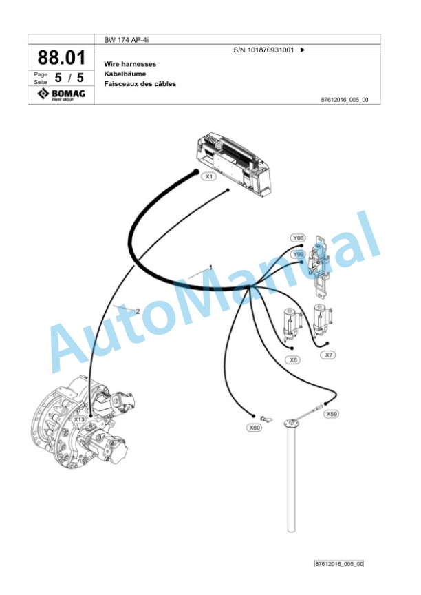 Bomag BW 174 AP-4i Tandem Vibratory Roller Spare Parts Catalogue 00825053 2 Bomag BW 174 AP-4i Tandem Vibratory Roller Spare Parts Catalogue 00825053-2