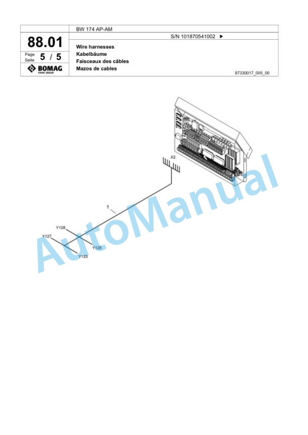 Bomag BW 174 AP-AM Tandem Vibratory Roller Spare Parts Catalogue 00818343 2 Bomag BW 174 AP-AM Tandem Vibratory Roller Spare Parts Catalogue 00818343-2