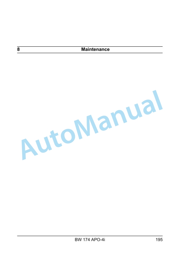 Bomag BW 174 APO-4i Tandem Vibratory Roller Operating and Maintenance Instructions 00820287 3 Bomag BW 174 APO-4i Tandem Vibratory Roller Operating and Maintenance Instructions 00820287 - Image 3