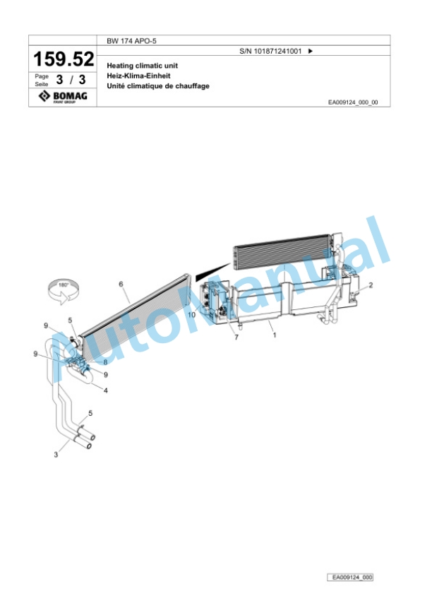 Bomag BW 174 APO-5 Tandem Vibratory Roller Spare Parts Catalogue 00826329 5 Bomag BW 174 APO-5 Tandem Vibratory Roller Spare Parts Catalogue 00826329-5
