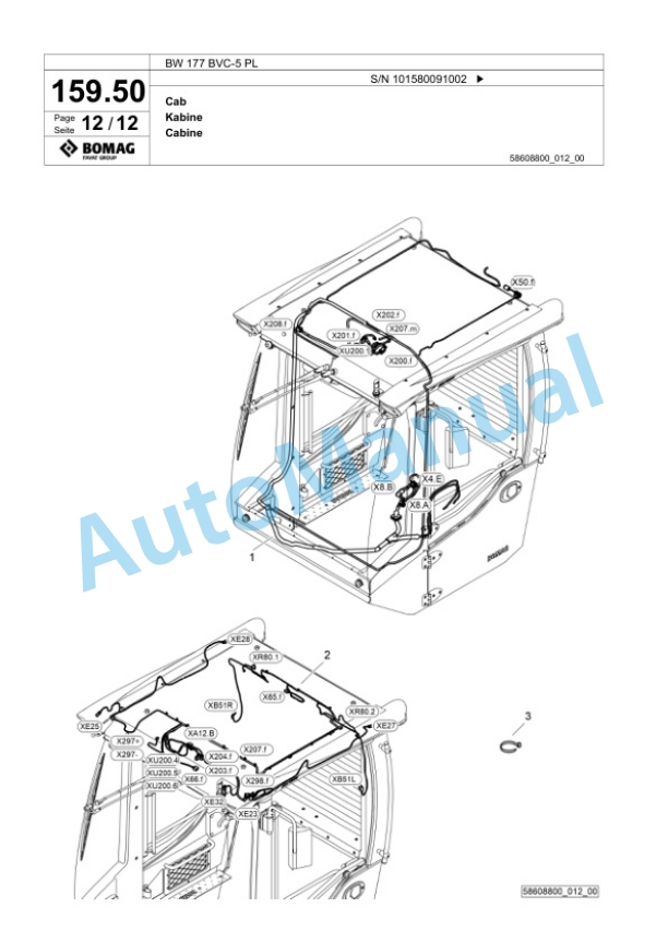 Bomag BW 177 BVC-5 PL Single Drum Wheel Drive Vibratory Roller Spare Parts Catalogue 00827071 5 Bomag BW 177 BVC-5 PL Single Drum Wheel Drive Vibratory Roller Spare Parts Catalogue 00827071-5