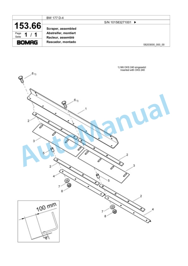 Bomag BW 177 D-4 Single Drum Wheel Drive Vibratory Roller Spare Parts Catalogue 00818451 4 Bomag BW 177 D-4 Single Drum Wheel Drive Vibratory Roller Spare Parts Catalogue 00818451-4