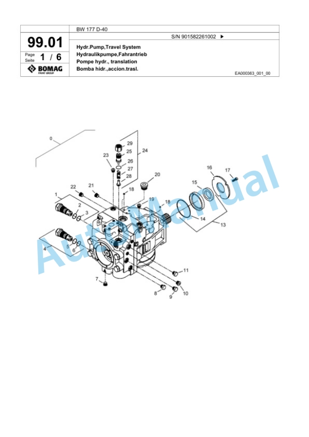 Bomag BW 177 D-40 Single Drum Wheel Drive Vibratory Roller Spare Parts Catalogue 00818165 2 Bomag BW 177 D-40 Single Drum Wheel Drive Vibratory Roller Spare Parts Catalogue 00818165-2