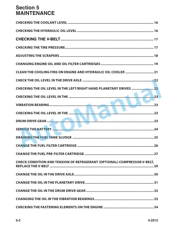 Bomag BW 177 D-50, BW 177 DH-50, BW 177 PDH-50 Single Drum Vibratory Roller Operating and Maintenance Instructions 0852820 2 Bomag BW 177 D-50, BW 177 DH-50, BW 177 PDH-50 Single Drum Vibratory Roller Operating and Maintenance Instructions 0852820-2