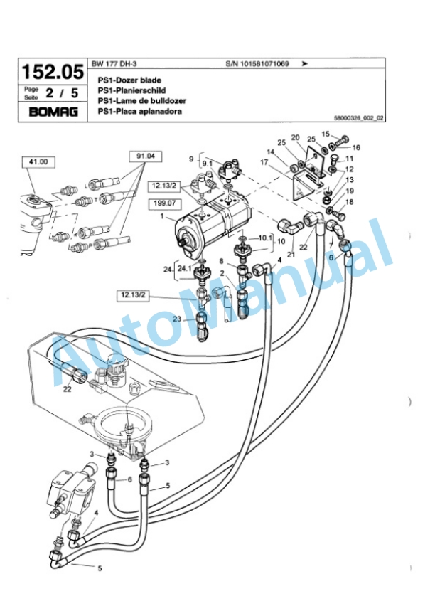 Bomag BW 177 DH-3 Single Drum Wheel Drive Vibratory Roller Spare Parts Catalogue 00817235 4 Bomag BW 177 DH-3 Single Drum Wheel Drive Vibratory Roller Spare Parts Catalogue 00817235-4
