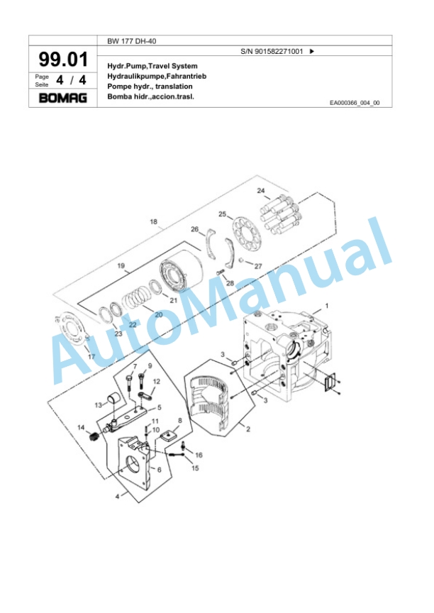 Bomag BW 177 DH-40 Single Drum Wheel Drive Vibratory Roller Spare Parts Catalogue 00818169 2 Bomag BW 177 DH-40 Single Drum Wheel Drive Vibratory Roller Spare Parts Catalogue 00818169-2