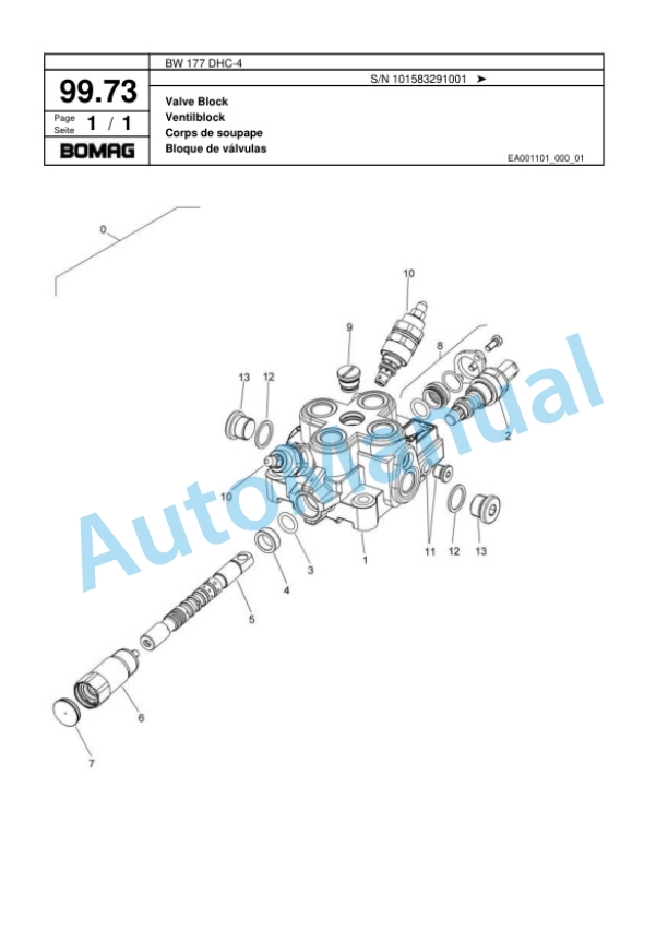 Bomag BW 177 DHC-4 Single Drum Wheel Drive Vibratory Roller Spare Parts Catalogue 00818455 3 Bomag BW 177 DHC-4 Single Drum Wheel Drive Vibratory Roller Spare Parts Catalogue 00818455-3