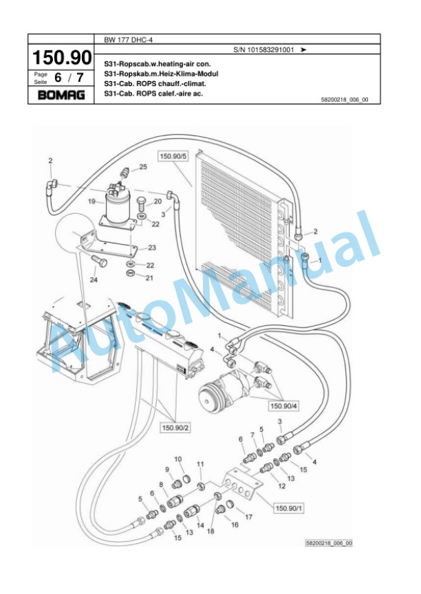 Bomag BW 177 DHC-4 Single Drum Wheel Drive Vibratory Roller Spare Parts Catalogue 00818455 4 Bomag BW 177 DHC-4 Single Drum Wheel Drive Vibratory Roller Spare Parts Catalogue 00818455-4