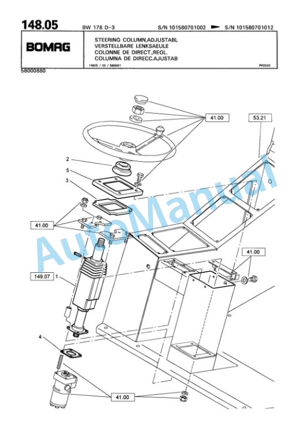 Bomag BW 178 D-3 Single Drum Wheel Drive Vibratory Roller Spare Parts Catalogue 00815470 3 Bomag BW 178 D-3 Single Drum Wheel Drive Vibratory Roller Spare Parts Catalogue 00815470-3