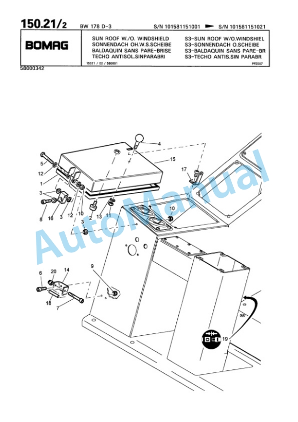 Bomag BW 178 D-3 Single Drum Wheel Drive Vibratory Roller Spare Parts Catalogue 00815515 3 Bomag BW 178 D-3 Single Drum Wheel Drive Vibratory Roller Spare Parts Catalogue 00815515-3