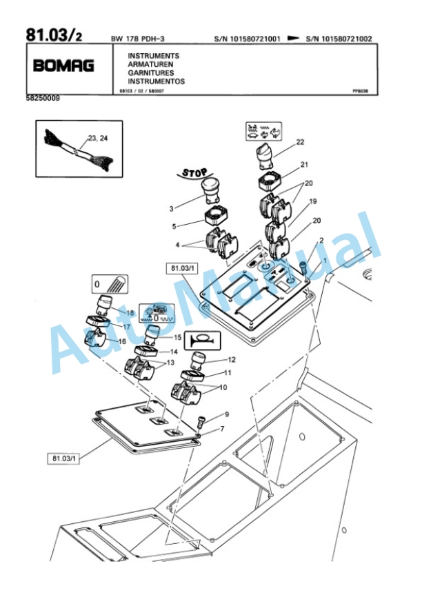 Bomag BW 178 PDH-3 Single Drum Wheel Drive Vibratory Roller Spare Parts Catalogue 00815372 2 Bomag BW 178 PDH-3 Single Drum Wheel Drive Vibratory Roller Spare Parts Catalogue 00815372-2