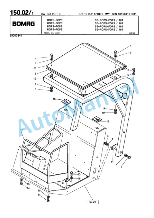 Bomag BW 178 PDH-3 Single Drum Wheel Drive Vibratory Roller Spare Parts Catalogue 00815517 4 Bomag BW 178 PDH-3 Single Drum Wheel Drive Vibratory Roller Spare Parts Catalogue 00815517-4