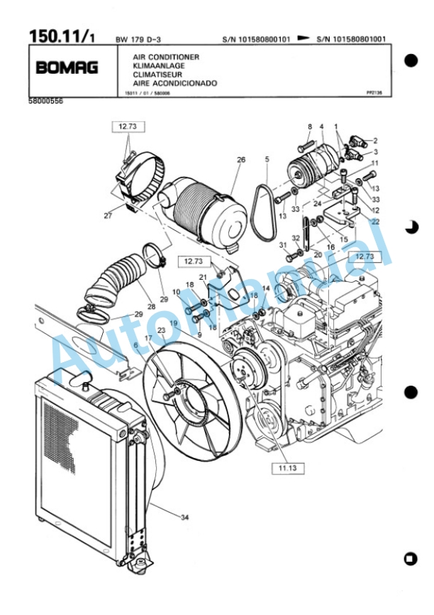 Bomag BW 179 D-3 Single Drum Wheel Drive Vibratory Roller Spare Parts Catalogue 00815380 3 Bomag BW 179 D-3 Single Drum Wheel Drive Vibratory Roller Spare Parts Catalogue 00815380-3