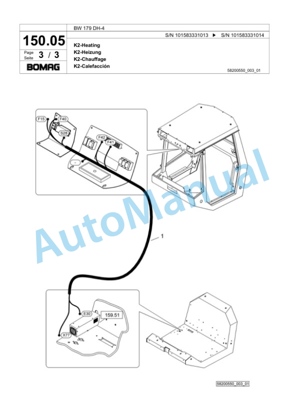 Bomag BW 179 DH-4 Single Drum Wheel Drive Vibratory Roller Spare Parts Catalogue 00818545 3 Bomag BW 179 DH-4 Single Drum Wheel Drive Vibratory Roller Spare Parts Catalogue 00818545-3