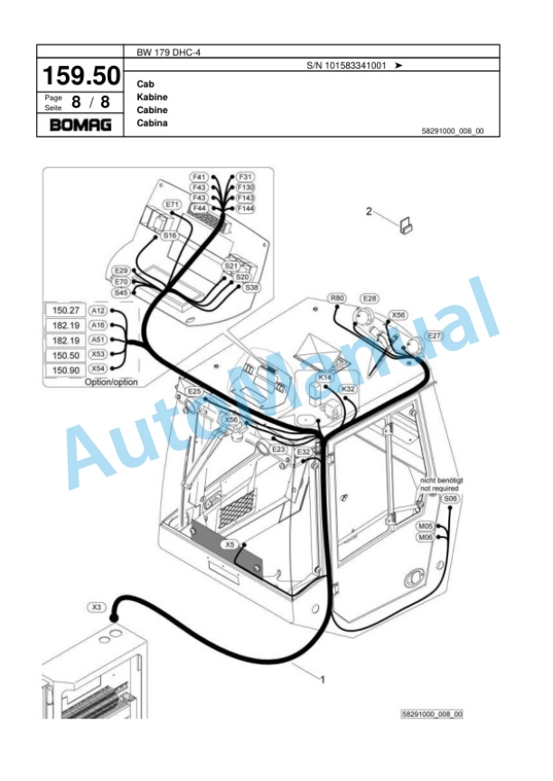 Bomag BW 179 DHC-4 Single Drum Wheel Drive Vibratory Roller Spare Parts Catalogue 00818547 5 Bomag BW 179 DHC-4 Single Drum Wheel Drive Vibratory Roller Spare Parts Catalogue 00818547-5