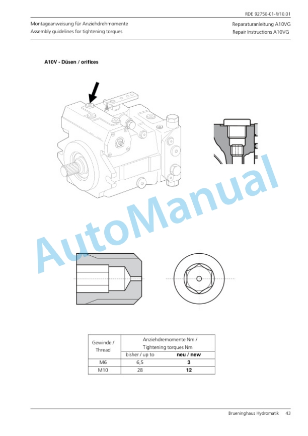 Bomag BW 180 AD Tandem Vibratory Roller Repair Instructions 00891253 4 Bomag BW 180 AD Tandem Vibratory Roller Repair Instructions 00891253 - Image 4