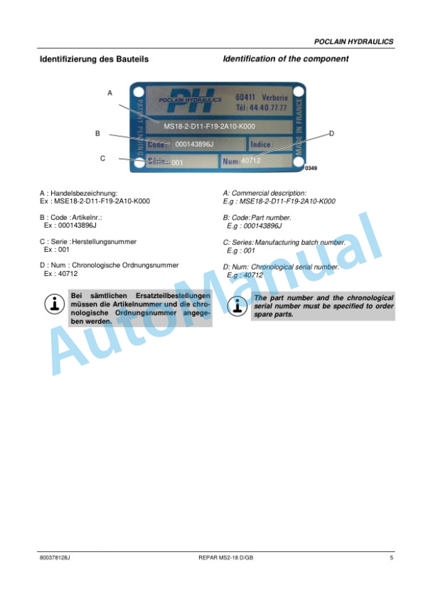 Bomag BW 180 AD Tandem Vibratory Roller Repair Instructions 00891253 5 Bomag BW 180 AD Tandem Vibratory Roller Repair Instructions 00891253 - Image 5