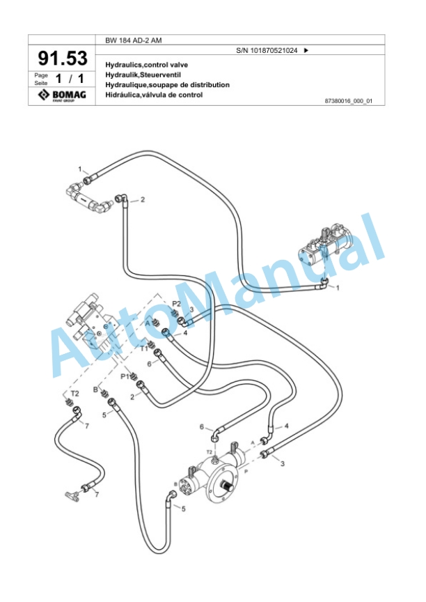 Bomag BW 184 AD-2 AM Tandem Vibratory Roller Spare Parts Catalogue 00817600 2 Bomag BW 184 AD-2 AM Tandem Vibratory Roller Spare Parts Catalogue 00817600-2