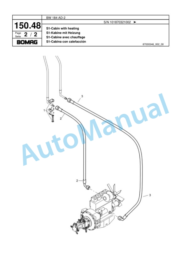 Bomag BW 184 AD-2 Tandem Vibratory Roller Spare Parts Catalogue 00817841 4 Bomag BW 184 AD-2 Tandem Vibratory Roller Spare Parts Catalogue 00817841-4