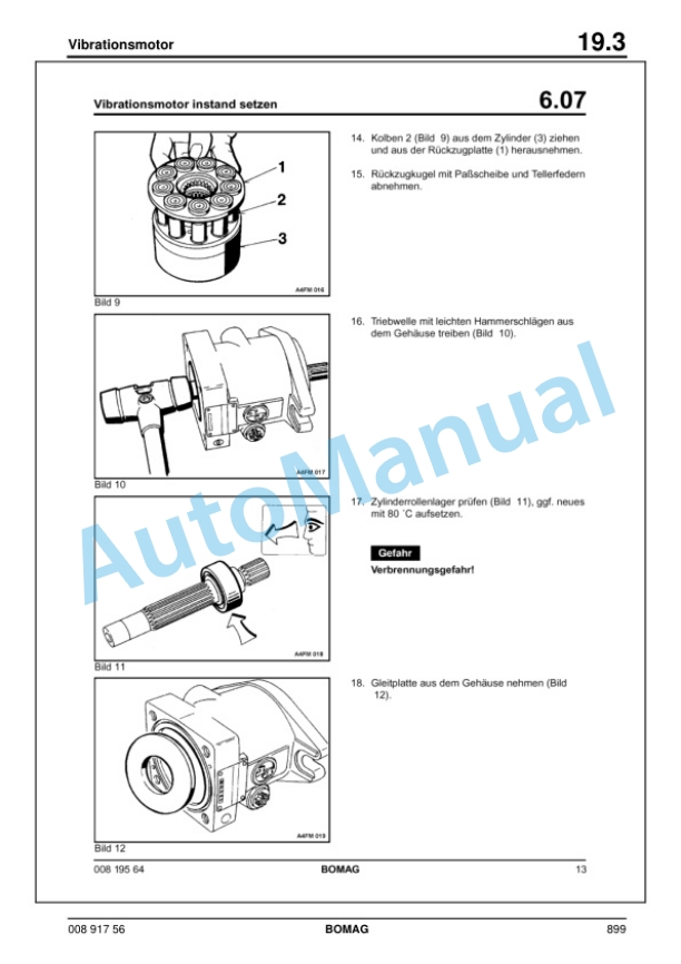 Bomag BW 190 AD-4 AM, BW 203 AD-4 AM Tandem Vibratory Roller Service Manual 00891756 4 Bomag BW 190 AD-4 AM, BW 203 AD-4 AM Tandem Vibratory Roller Service Manual 00891756 - Image 4