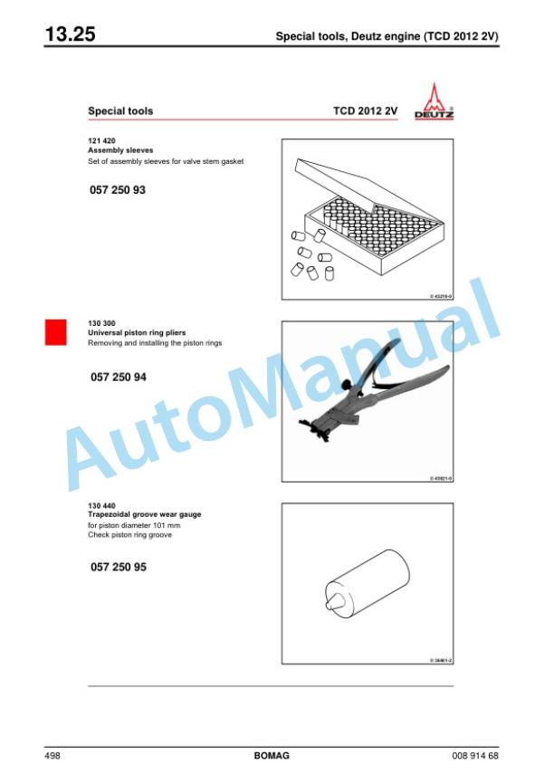 Bomag BW 190 AD-4, BW 202 AD-4, BW 203 AD-4 Tandem Vibratory Rollers Service Manual 00891468 2 Bomag BW 190 AD-4, BW 202 AD-4, BW 203 AD-4 Tandem Vibratory Rollers Service Manual 00891468 - Image 2
