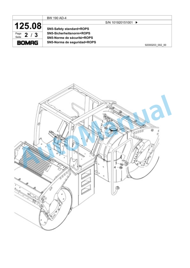 Bomag BW 190 AD-4 Tandem Vibratory Roller Spare Parts Catalogue 00818379 4 Bomag BW 190 AD-4 Tandem Vibratory Roller Spare Parts Catalogue 00818379-4