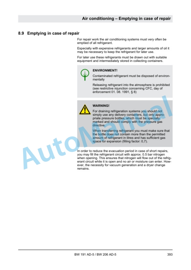 Bomag BW 191 AD-5, BW 206 AD-5 Tandem Vibratory Rollers Service Manual 00840101 2 Bomag BW 191 AD-5, BW 206 AD-5 Tandem Vibratory Rollers Service Manual 00840101 - Image 2