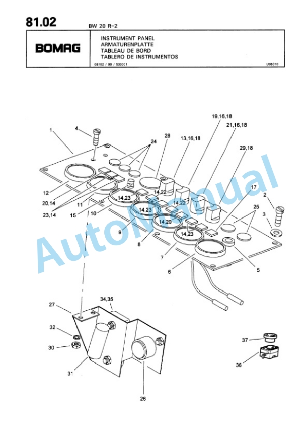 Bomag BW 20 R-2 Tire Roller Spare Parts Catalogue 00818808 FR 3 Bomag BW 20 R-2 Tire Roller Spare Parts Catalogue 00818808 FR-3