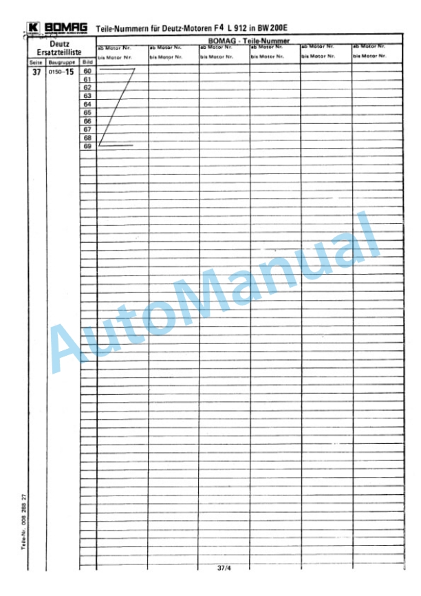 Bomag BW 200E Double Vibratory Roller Spare Parts Catalogue 00811700 GE 5 Bomag BW 200E Double Vibratory Roller Spare Parts Catalogue 00811700 GE-5