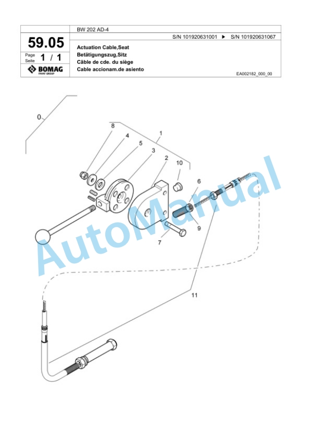 Bomag BW 202 AD-4 Tandem Vibratory Roller Spare Parts Catalogue 00818961 2 Bomag BW 202 AD-4 Tandem Vibratory Roller Spare Parts Catalogue 00818961-2