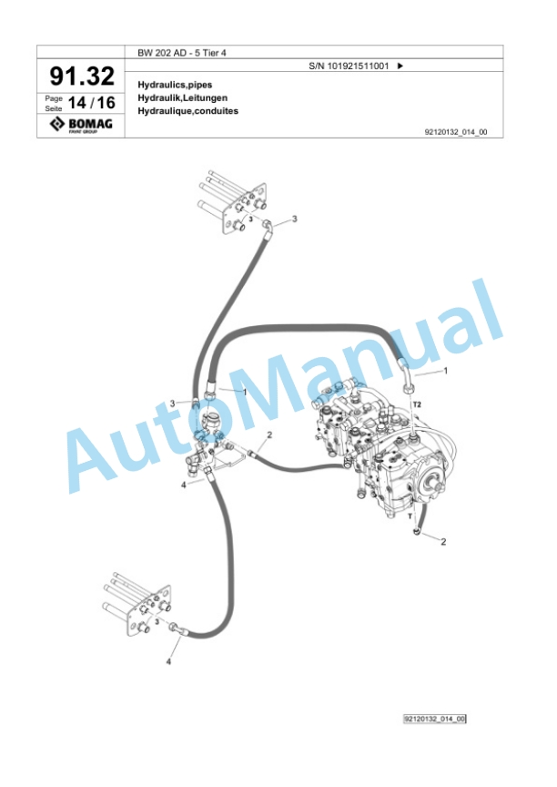 Bomag BW 202 AD-5 Tier 4 Tandem Vibratory Roller Spare Parts Catalogue 00824951 3 Bomag BW 202 AD-5 Tier 4 Tandem Vibratory Roller Spare Parts Catalogue 00824951-3