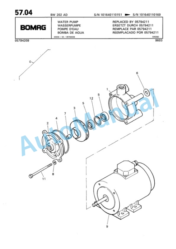 Bomag BW 202 AD Tandem Vibratory Roller Spare Parts Catalogue 00810086 2 Bomag BW 202 AD Tandem Vibratory Roller Spare Parts Catalogue 00810086-2