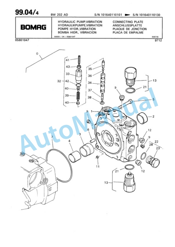 Bomag BW 202 AD Tandem Vibratory Roller Spare Parts Catalogue 00810086 3 Bomag BW 202 AD Tandem Vibratory Roller Spare Parts Catalogue 00810086-3