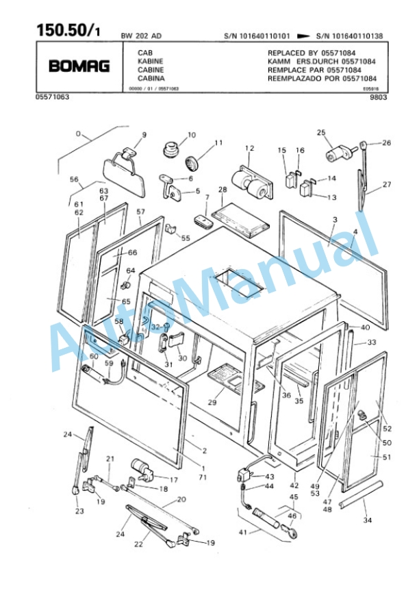 Bomag BW 202 AD Tandem Vibratory Roller Spare Parts Catalogue 00810086 5 Bomag BW 202 AD Tandem Vibratory Roller Spare Parts Catalogue 00810086-5