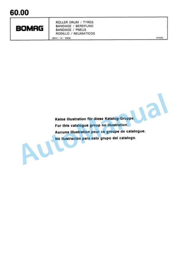 Bomag BW 202 ADH Tandem Vibratory Roller Spare Parts Catalogue 00810960-4
