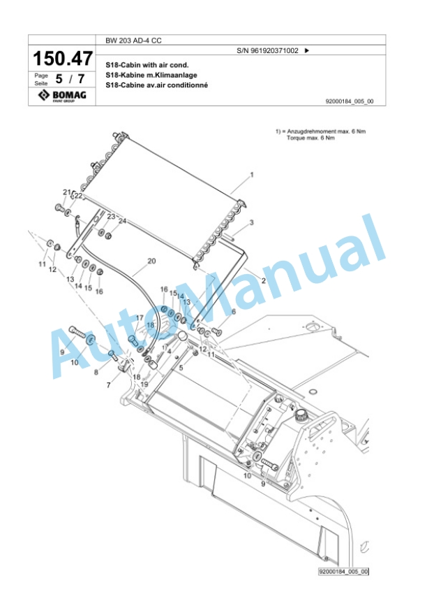 Bomag BW 203 AD-4 CC Tandem Vibratory Roller Spare Parts Catalogue 00826235 4 Bomag BW 203 AD-4 CC Tandem Vibratory Roller Spare Parts Catalogue 00826235-4
