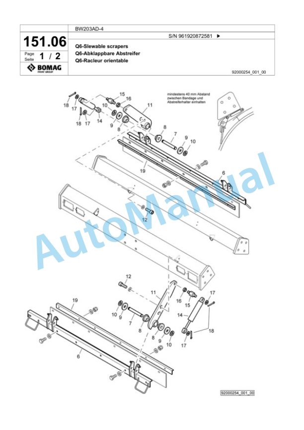 Bomag BW 203 AD-4 Tandem Vibratory Roller Spare Parts Catalogue 00826243 5 Bomag BW 203 AD-4 Tandem Vibratory Roller Spare Parts Catalogue 00826243-5