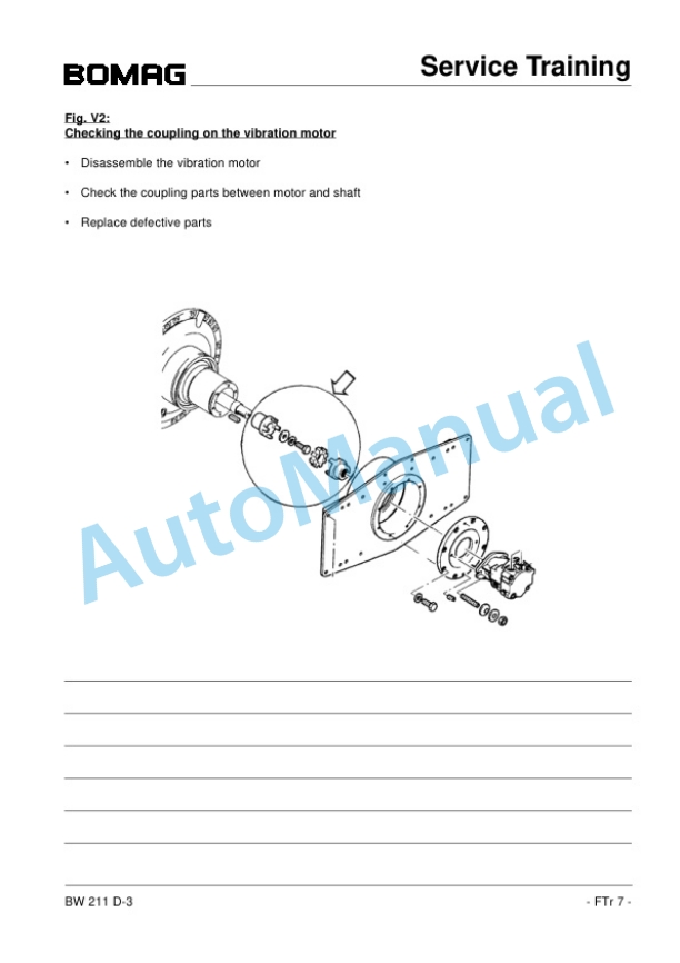 Bomag BW 211 D-3 Single Drum Roller Training Manual 00809907 3 Bomag BW 211 D-3 Single Drum Roller Training Manual 00809907-3