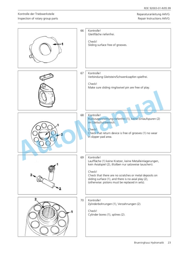 Bomag BW 211 D-3 Single Drum Wheel Drive Vibratory Roller Repair Instructions 00819360 5 Bomag BW 211 D-3 Single Drum Wheel Drive Vibratory Roller Repair Instructions 00819360 - Image 5