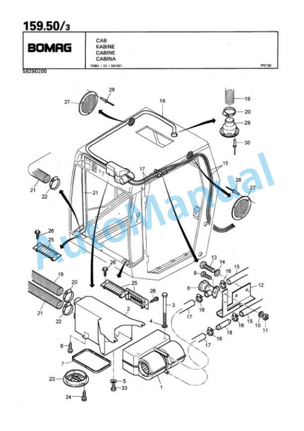 Bomag BW 211 D-3 Single Drum Wheel Drive Vibratory Roller Spare Parts Catalogue 00815437 5 Bomag BW 211 D-3 Single Drum Wheel Drive Vibratory Roller Spare Parts Catalogue 00815437-5