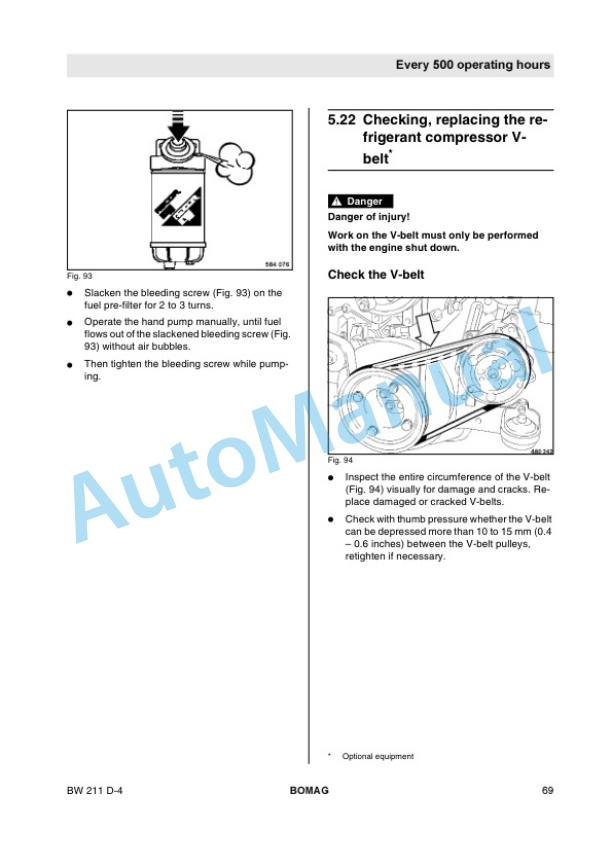 Bomag BW 211 D-4, BW 211 PD-4 Single Drum Roller Operating and Maintenance Instructions 00811931 3 Bomag BW 211 D-4, BW 211 PD-4 Single Drum Roller Operating and Maintenance Instructions 00811931 - Image 3