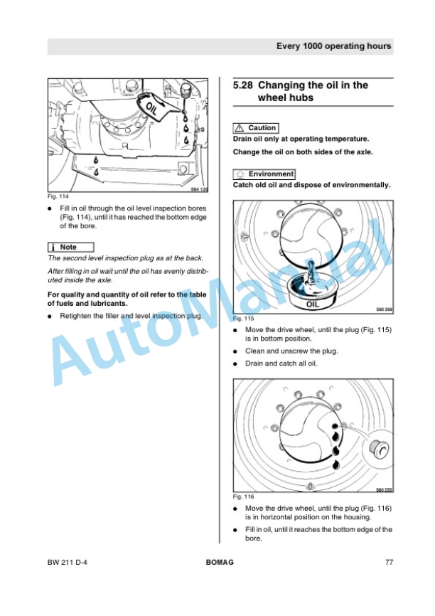 Bomag BW 211 D-4, BW 211 PD-4 Single Drum Roller Operating and Maintenance Instructions 00811931 4 Bomag BW 211 D-4, BW 211 PD-4 Single Drum Roller Operating and Maintenance Instructions 00811931 - Image 4