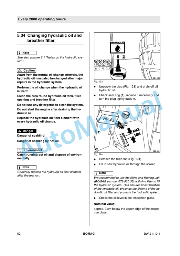 Bomag BW 211 D-4, BW 211 PD-4 Single Drum Roller Operating and Maintenance Instructions 00811931 5 Bomag BW 211 D-4, BW 211 PD-4 Single Drum Roller Operating and Maintenance Instructions 00811931 - Image 5