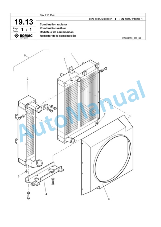 Bomag BW 211 D-4 Single Drum Wheel Drive Vibratory Roller Spare Parts Catalogue 00817951 2 Bomag BW 211 D-4 Single Drum Wheel Drive Vibratory Roller Spare Parts Catalogue 00817951-2