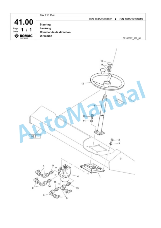 Bomag BW 211 D-4 Single Drum Wheel Drive Vibratory Roller Spare Parts Catalogue 00818127 2 Bomag BW 211 D-4 Single Drum Wheel Drive Vibratory Roller Spare Parts Catalogue 00818127-2