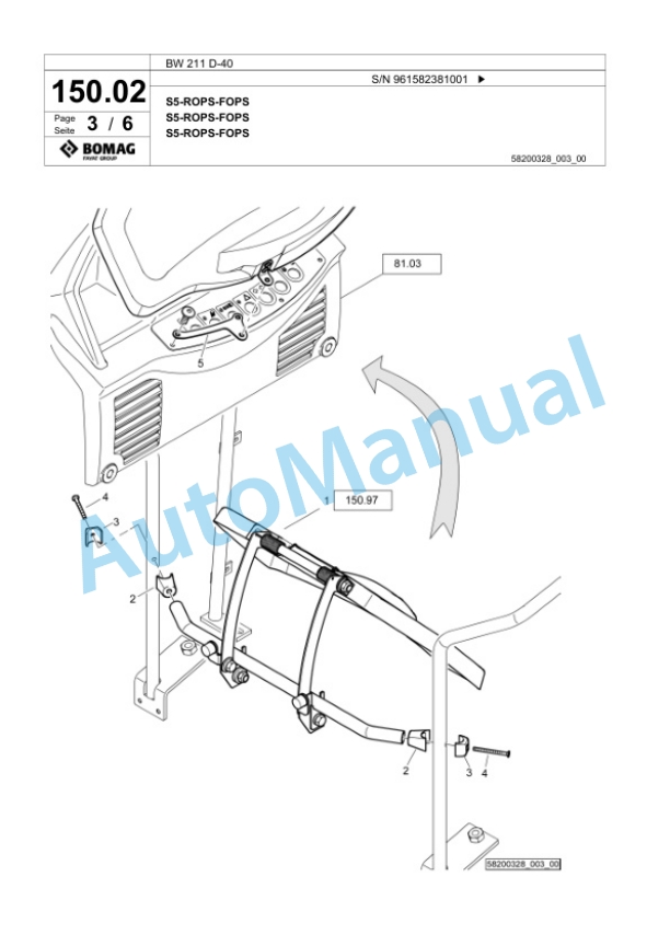 Bomag BW 211 D-40 Single Drum Wheel Drive Vibratory Roller Spare Parts Catalogue 00826369 2 Bomag BW 211 D-40 Single Drum Wheel Drive Vibratory Roller Spare Parts Catalogue 00826369-2